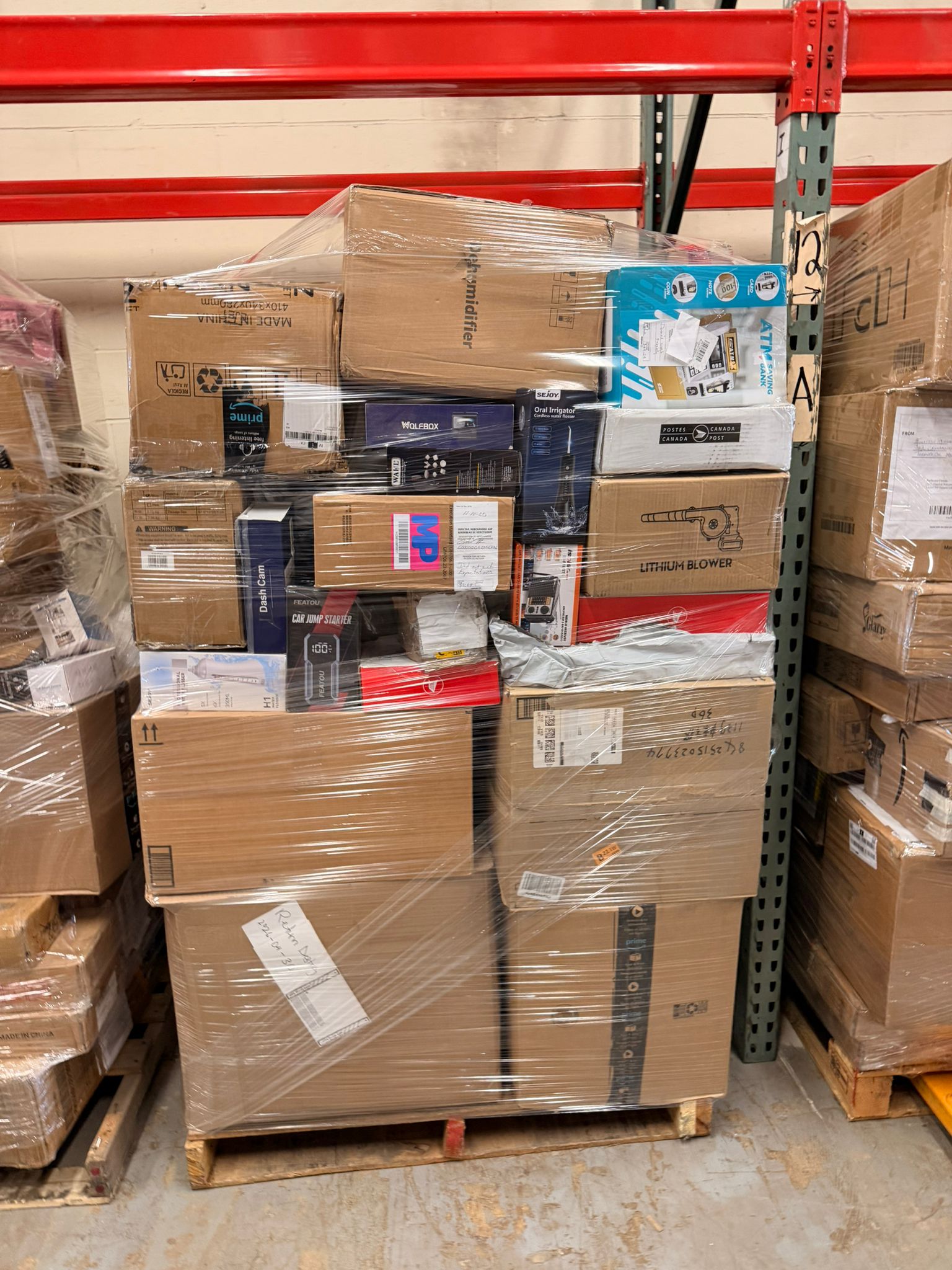 Mixed pallet inventory